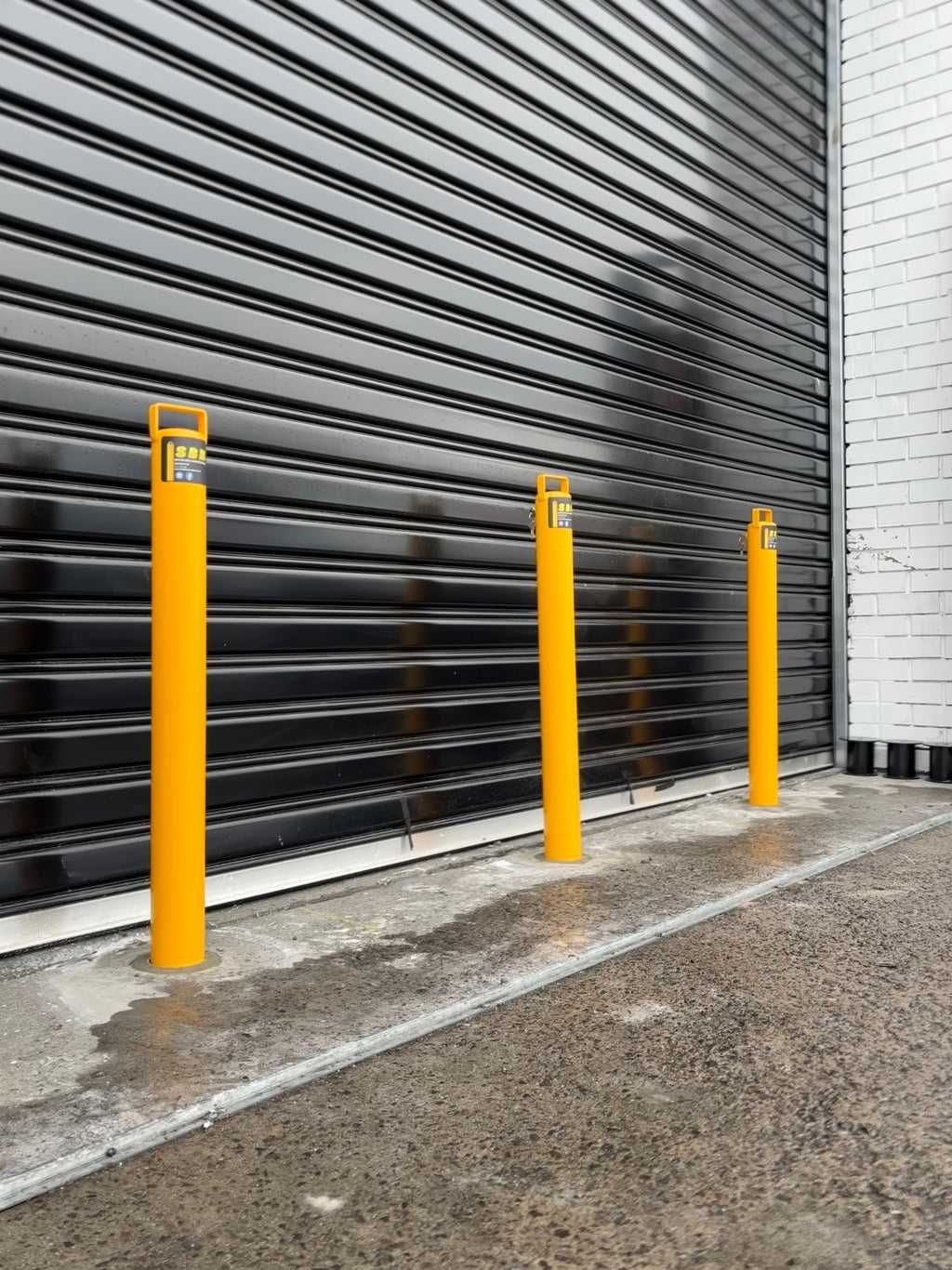 Bollard Removable KeyLock 90mm In Ground - Yellow