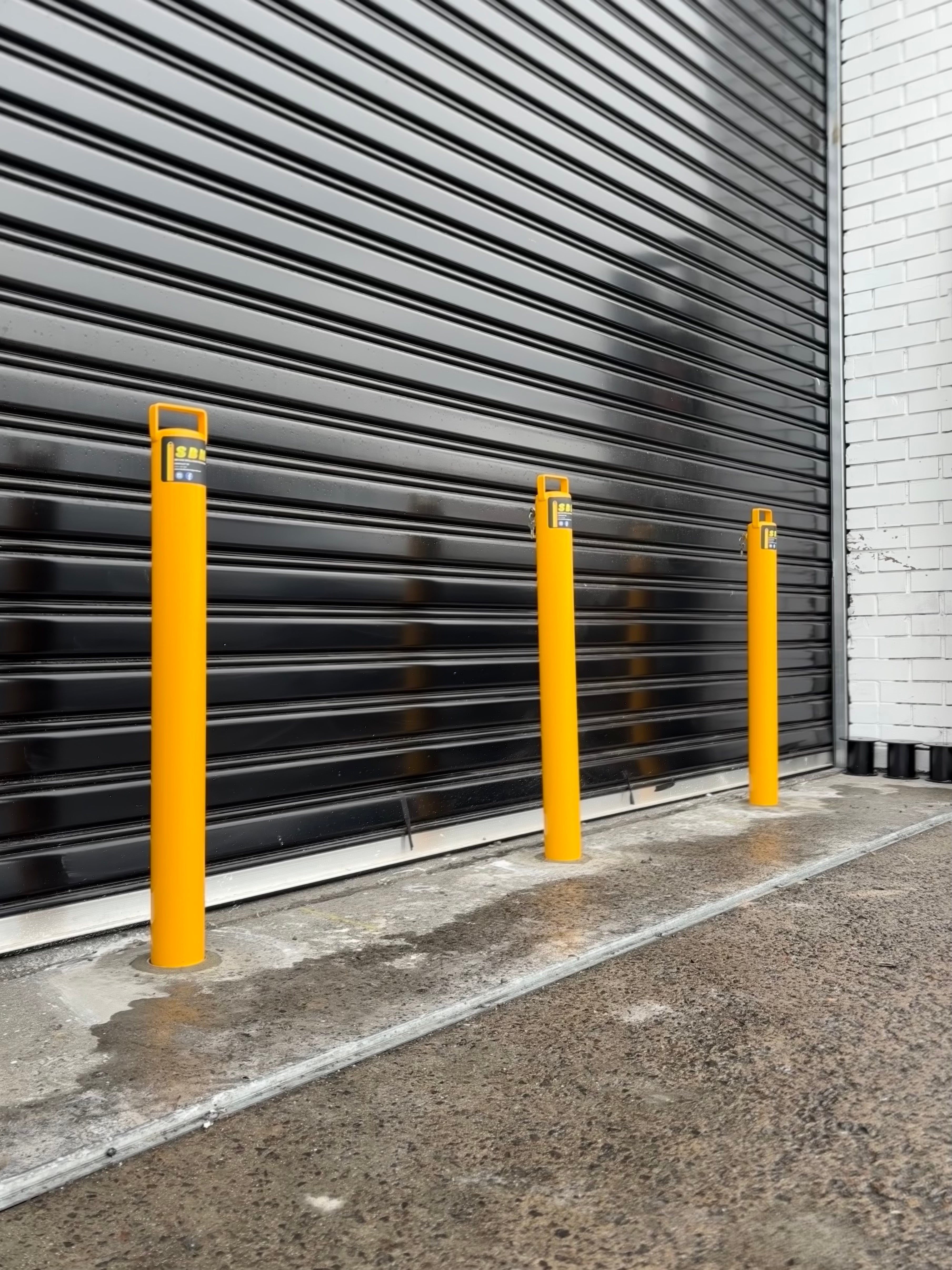 Bollard Removable KeyLock 90mm In Ground - Yellow