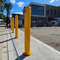 114mm Platinum Key Lock Removable Bollard -Yellow