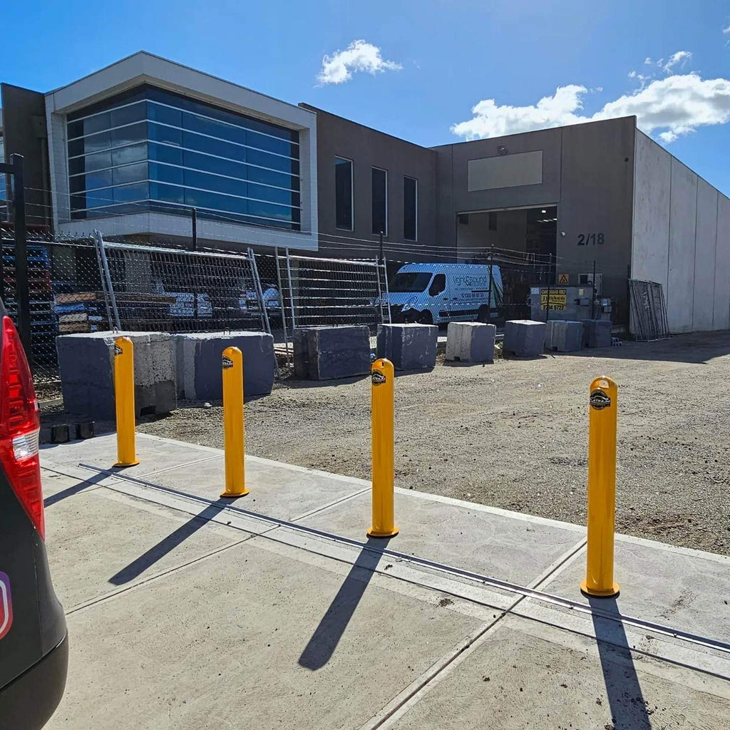 114mm Platinum Key Lock Removable Bollard -Yellow