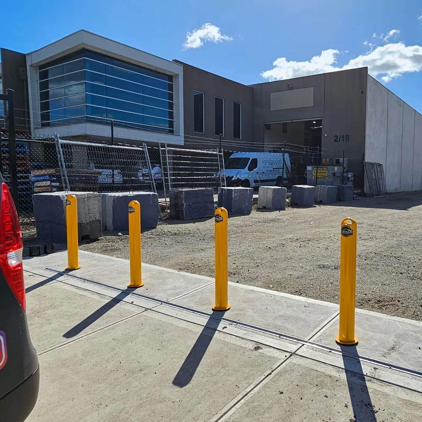 114mm Platinum Key Lock Removable Bollard -Yellow