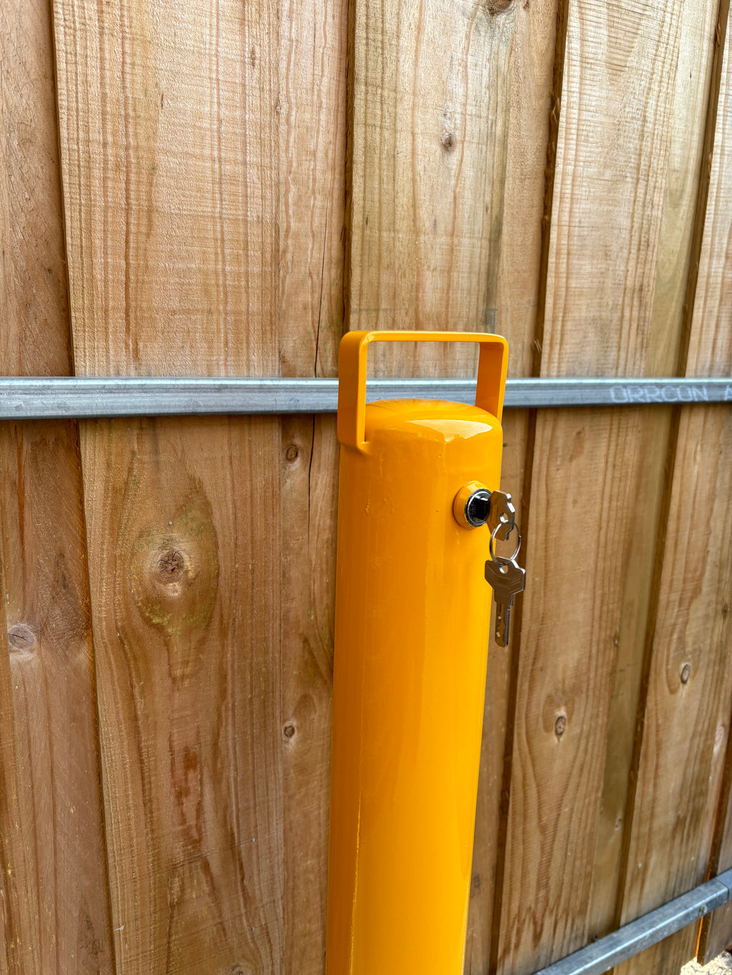 Bollard Removable KeyLock 90mm In Ground - Yellow