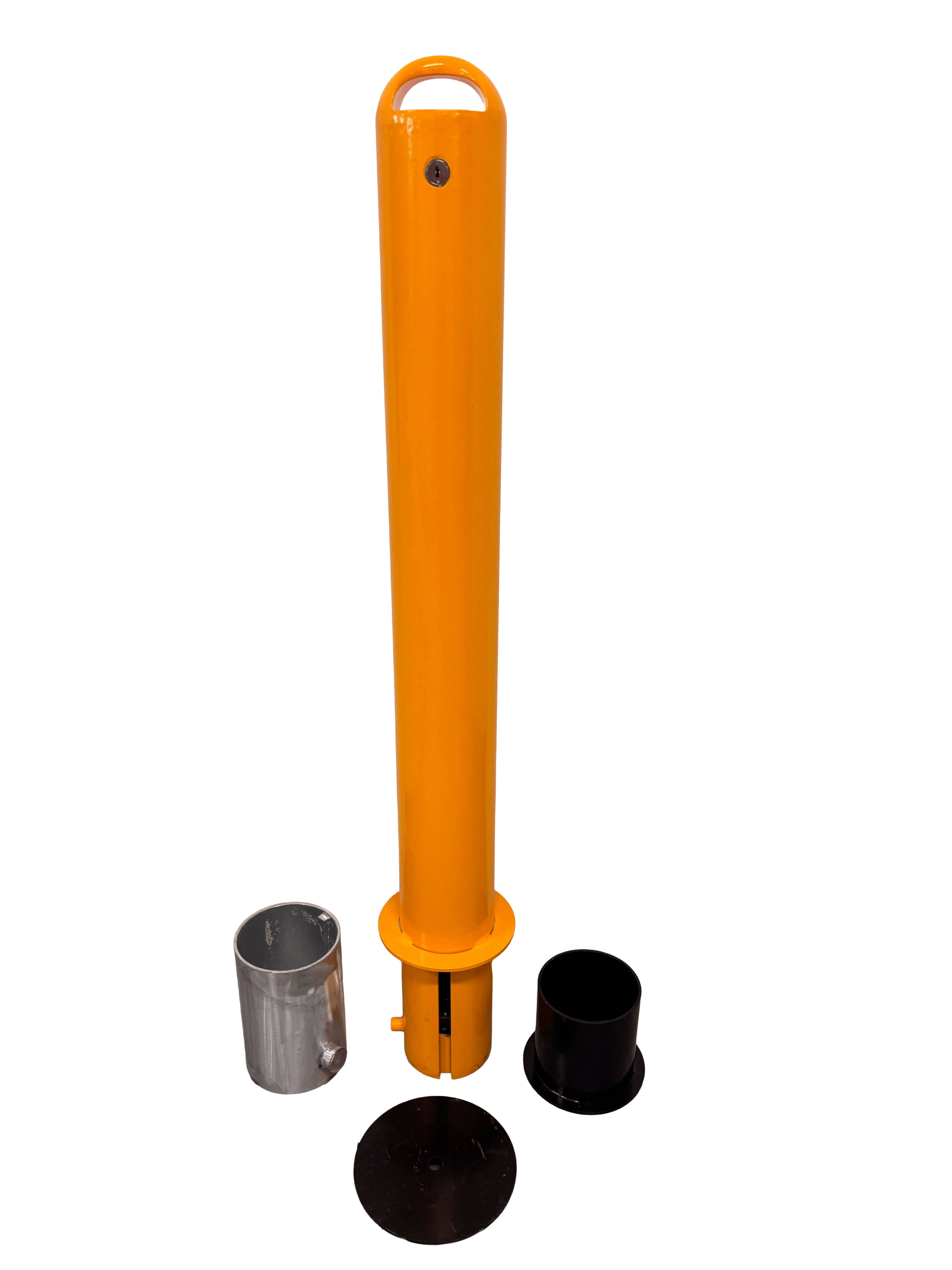 114mm Platinum Key Lock Removable Bollard -Yellow