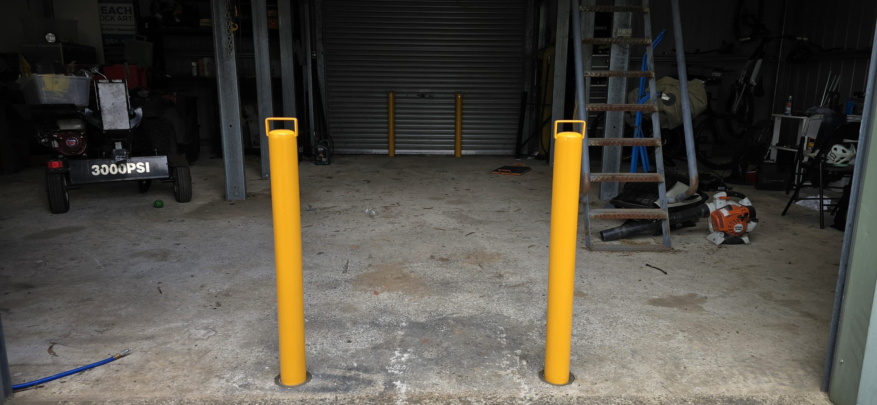Bollard Removable KeyLock 90mm In Ground - Yellow