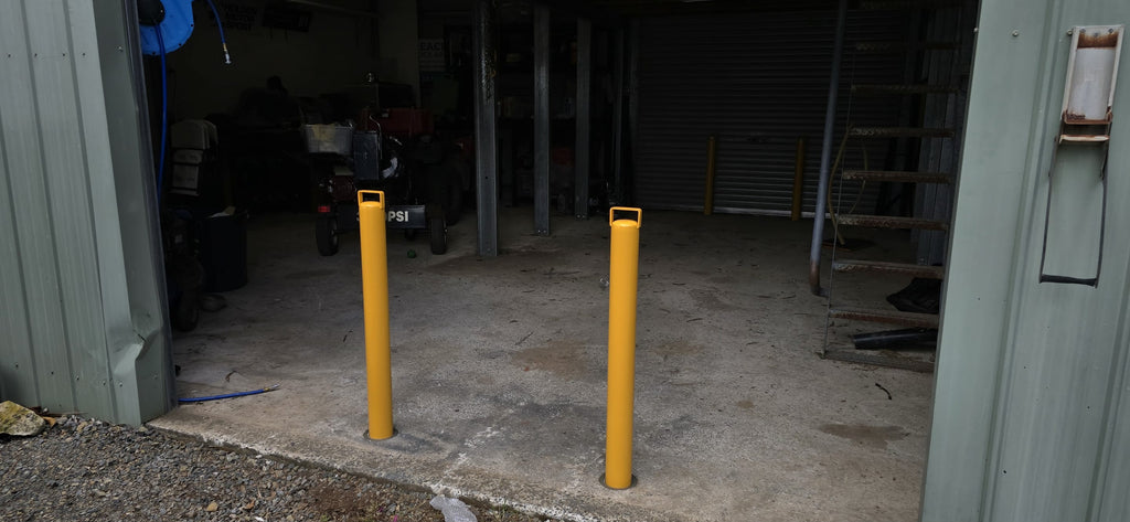 Bollard Removable KeyLock 90mm In Ground - Yellow